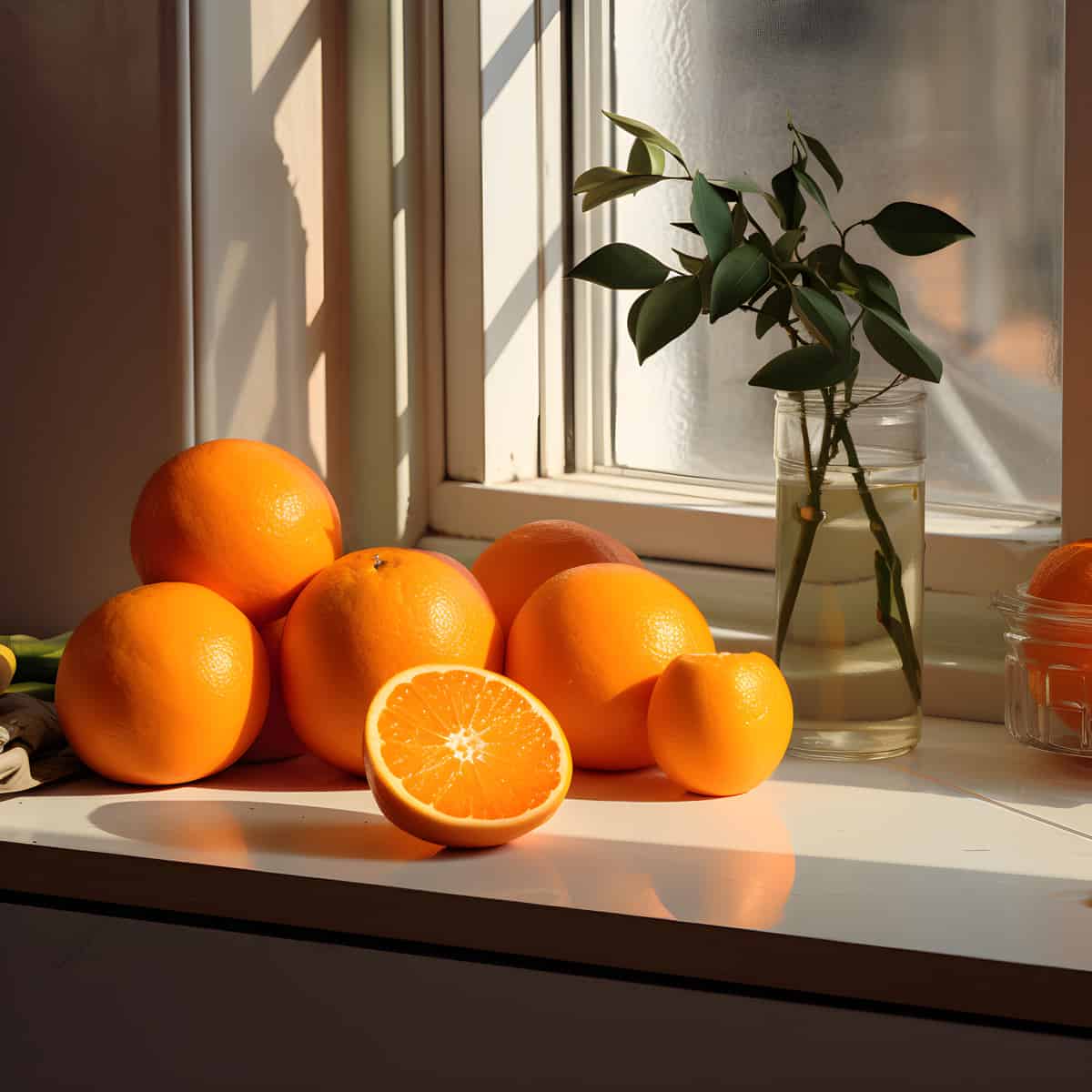 Wild Orange on a kitchen counter