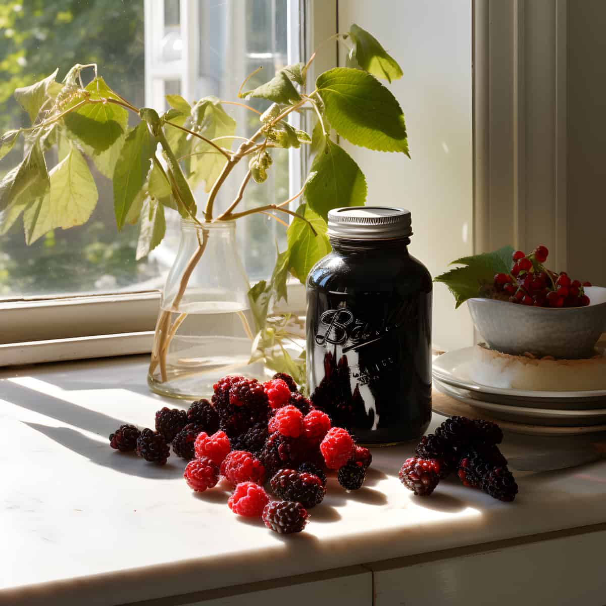 Youngberry on a kitchen counter