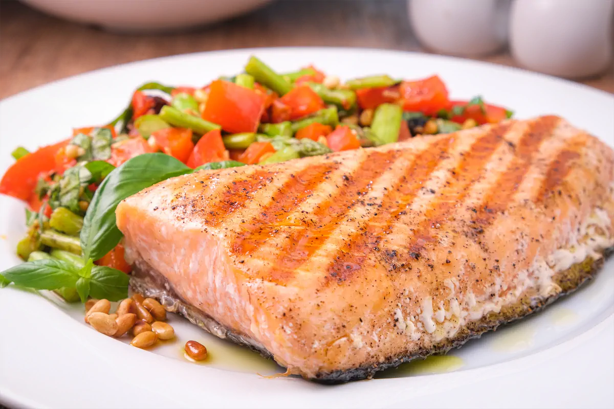 Low carb grilled salmon.