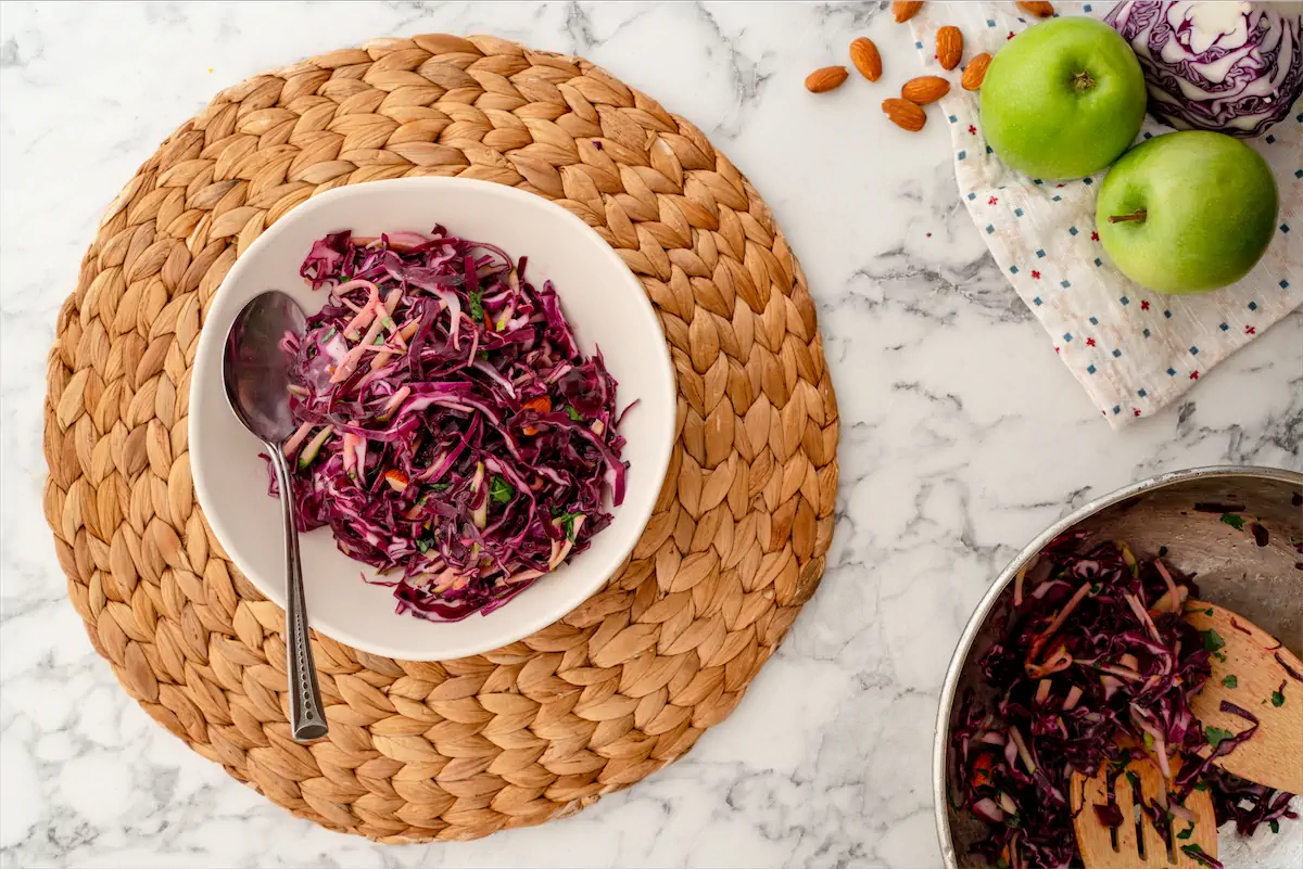Low carb red cabbage salad.
