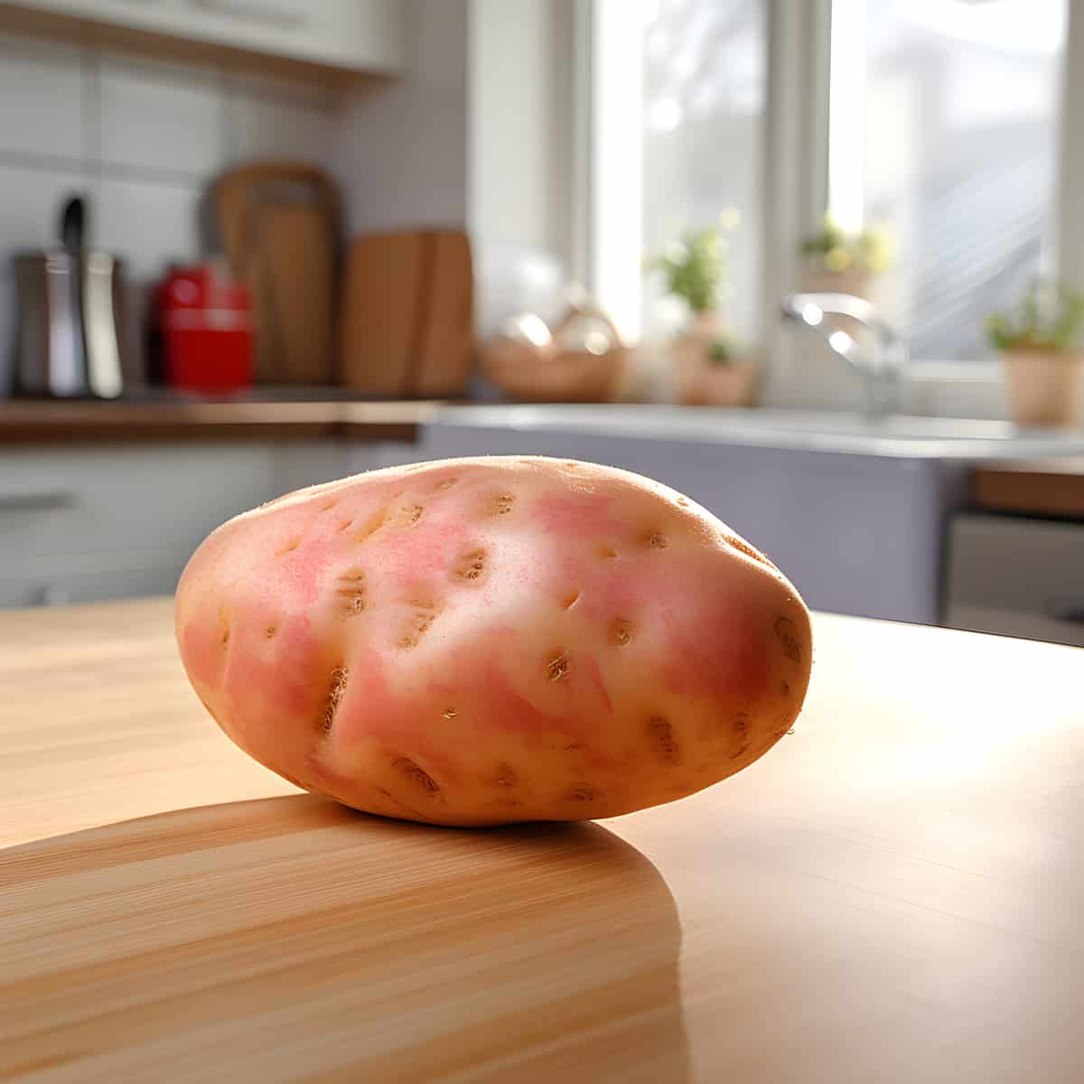 Ciklamen Potato on a kitchen counter