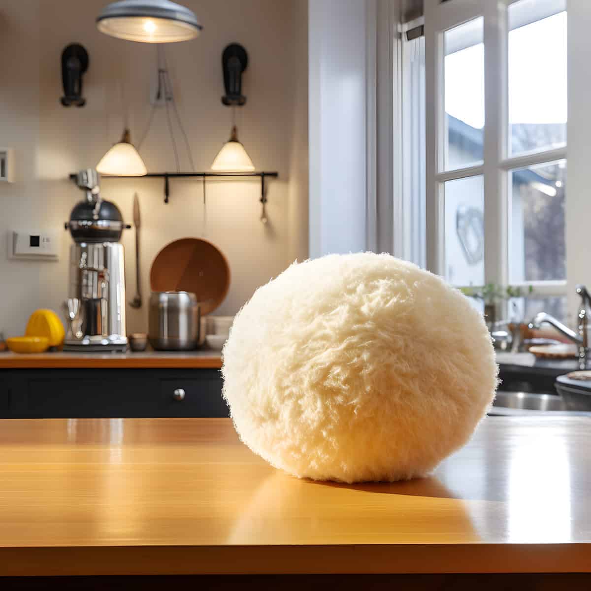 Giant Puffballs on a kitchen counter