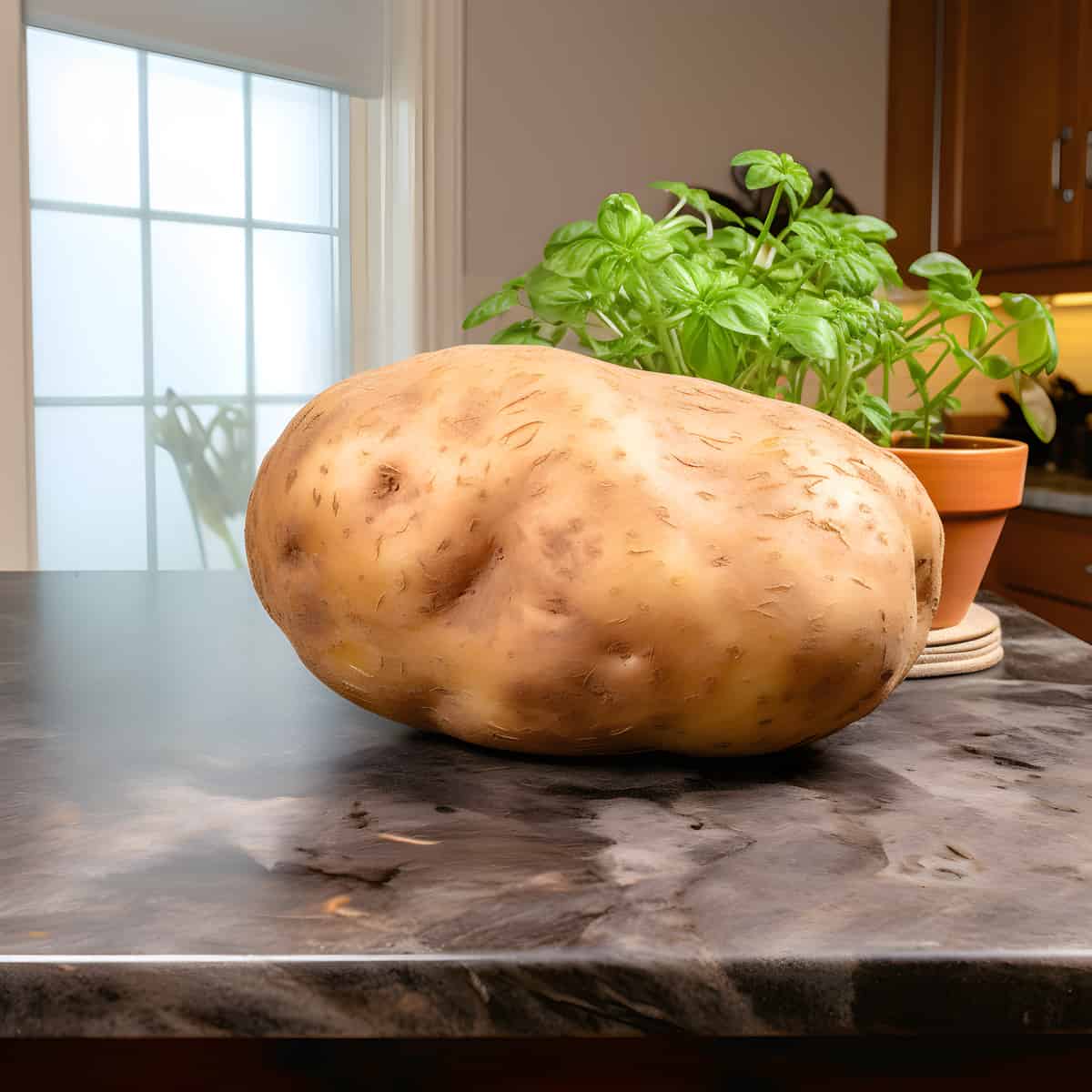 May Queen Potatoes on a kitchen counter