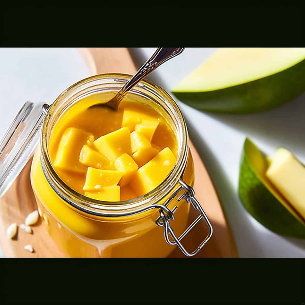 Amba on a kitchen counter