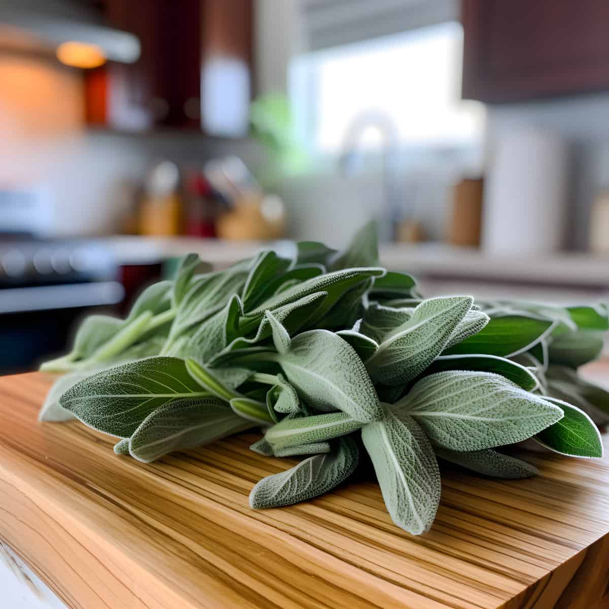 Sage on a kitchen counter