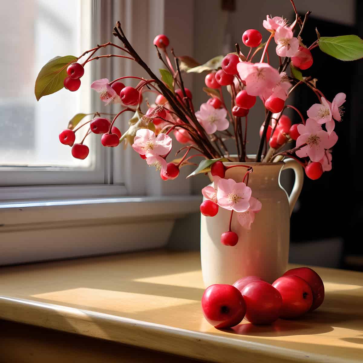 Sweet Crabapple on a kitchen counter
