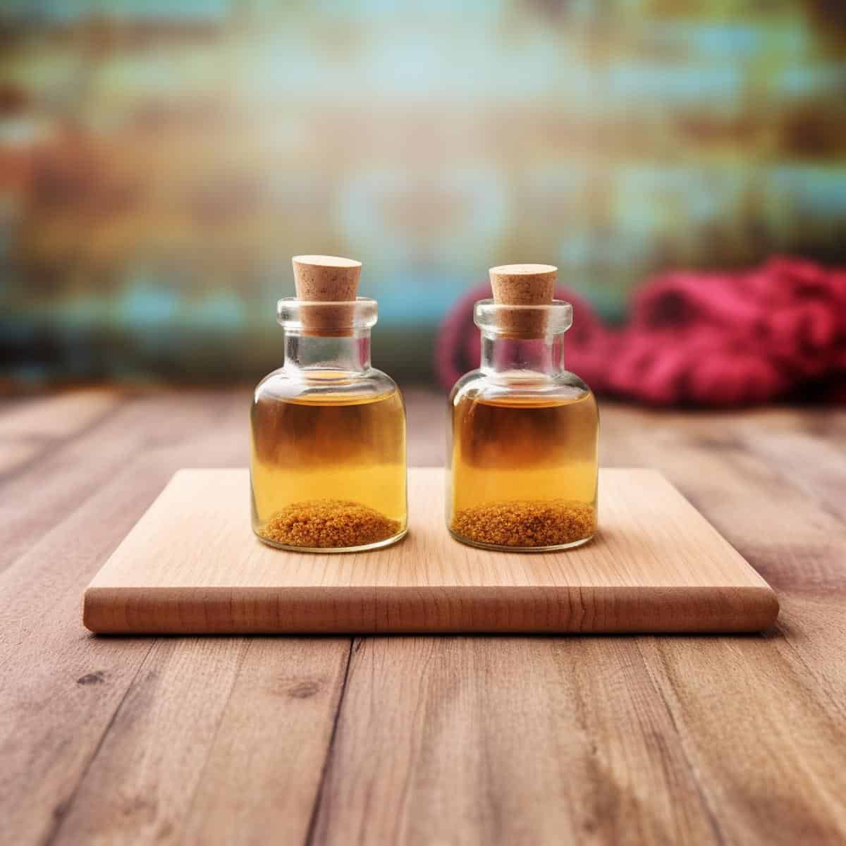 Amaranth Oil on a kitchen counter