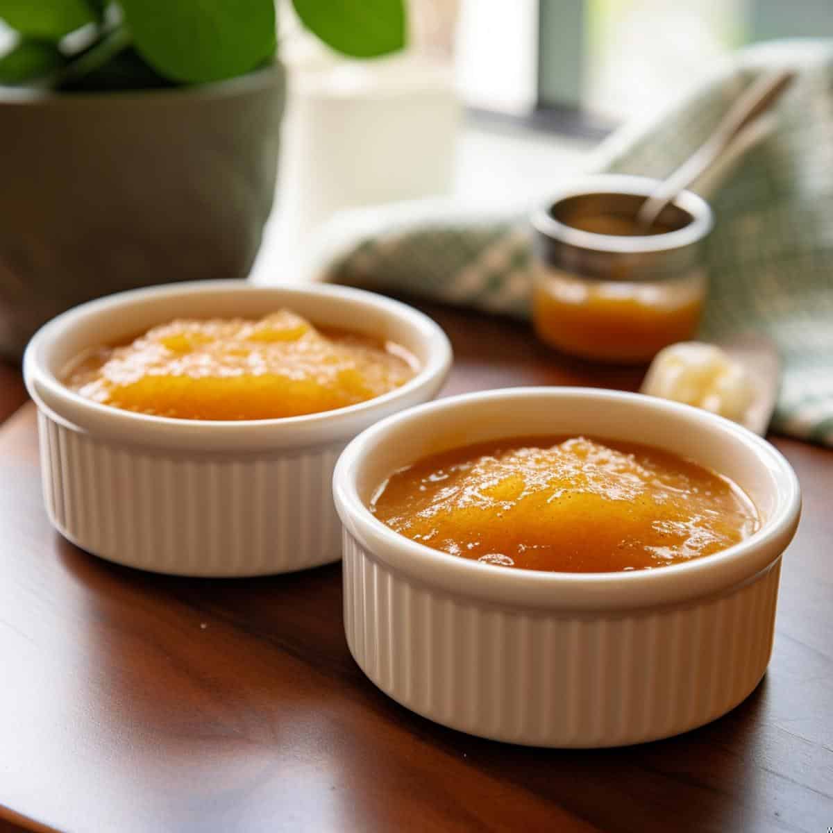 Apple Sauce on a kitchen counter