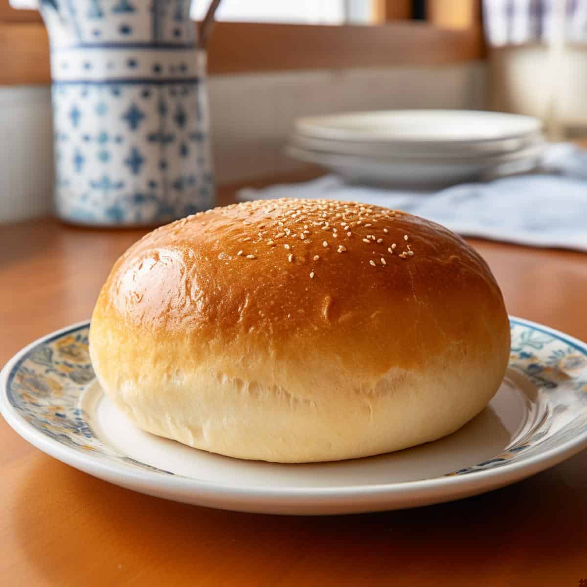Barm Cake on a kitchen counter
