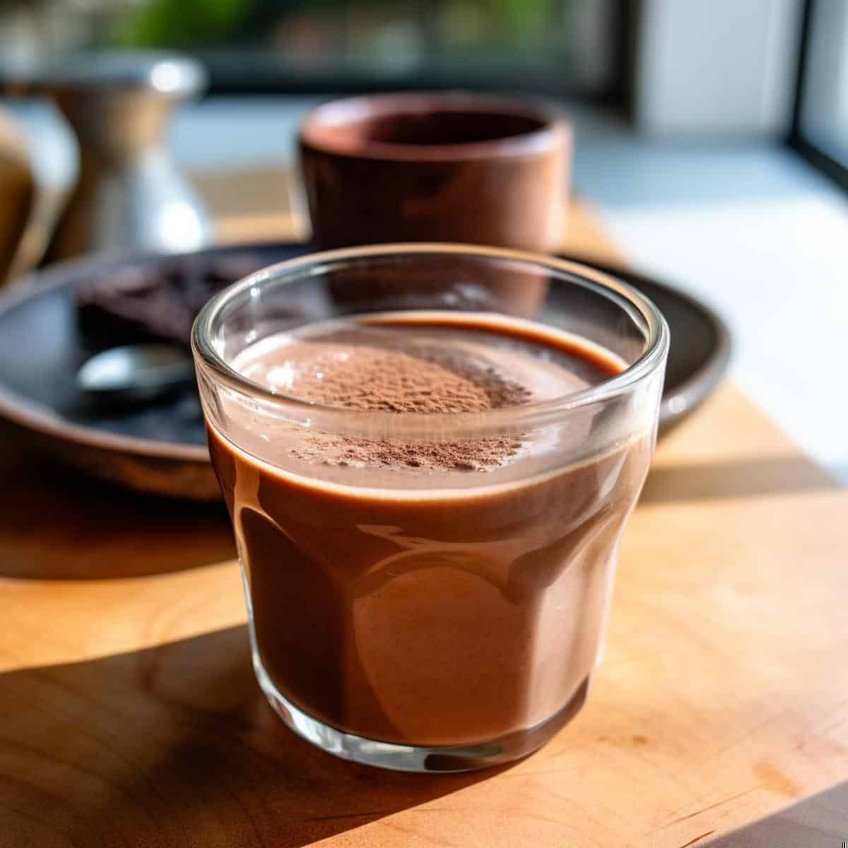Champurrado on a kitchen counter