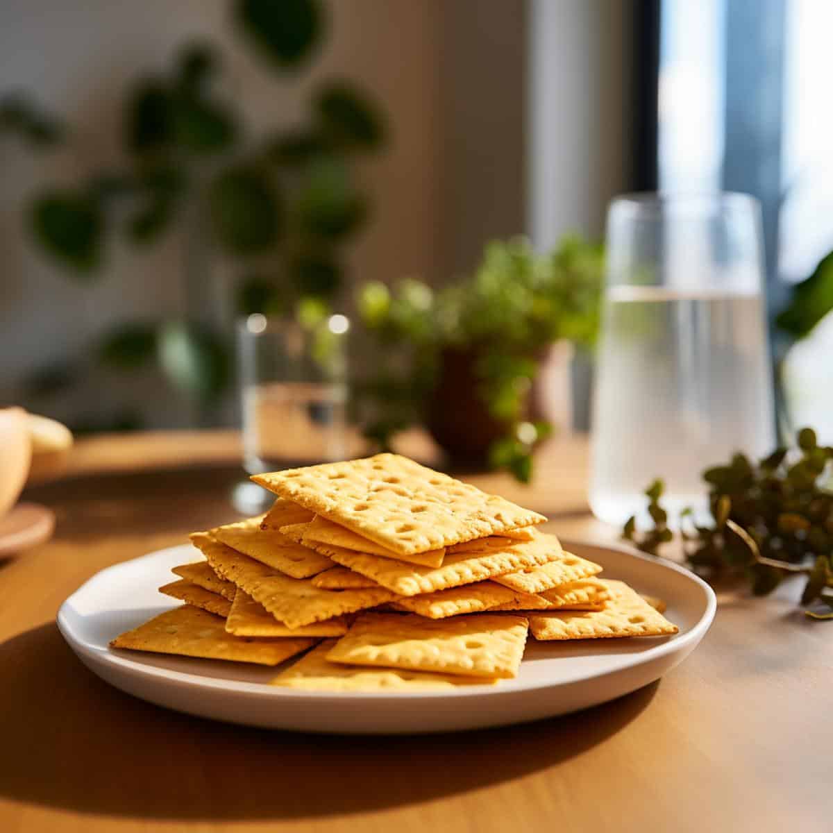 Cheese Cracker on a kitchen counter
