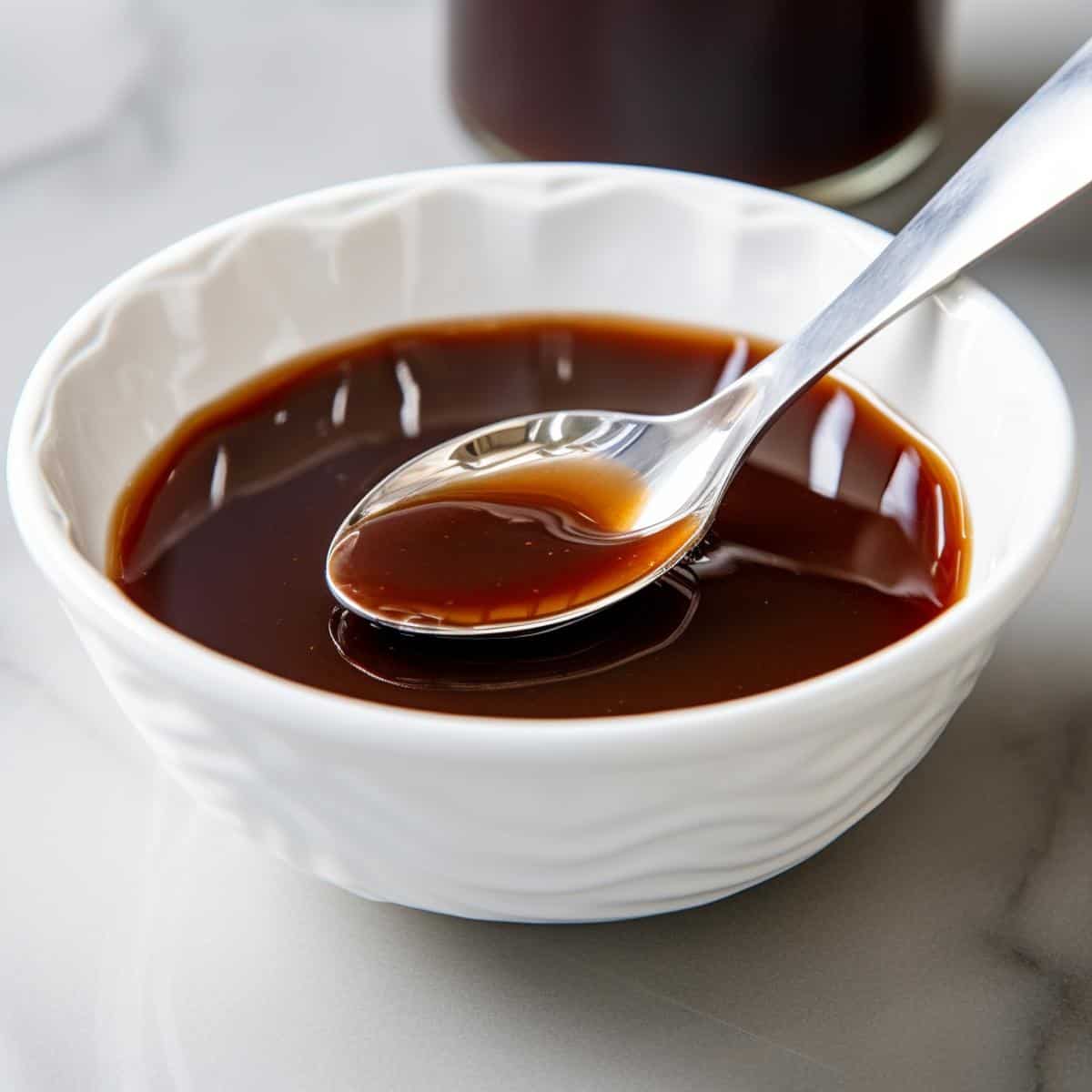 Demi Glace on a kitchen counter