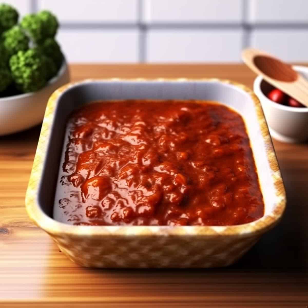 Doubanjiang on a kitchen counter