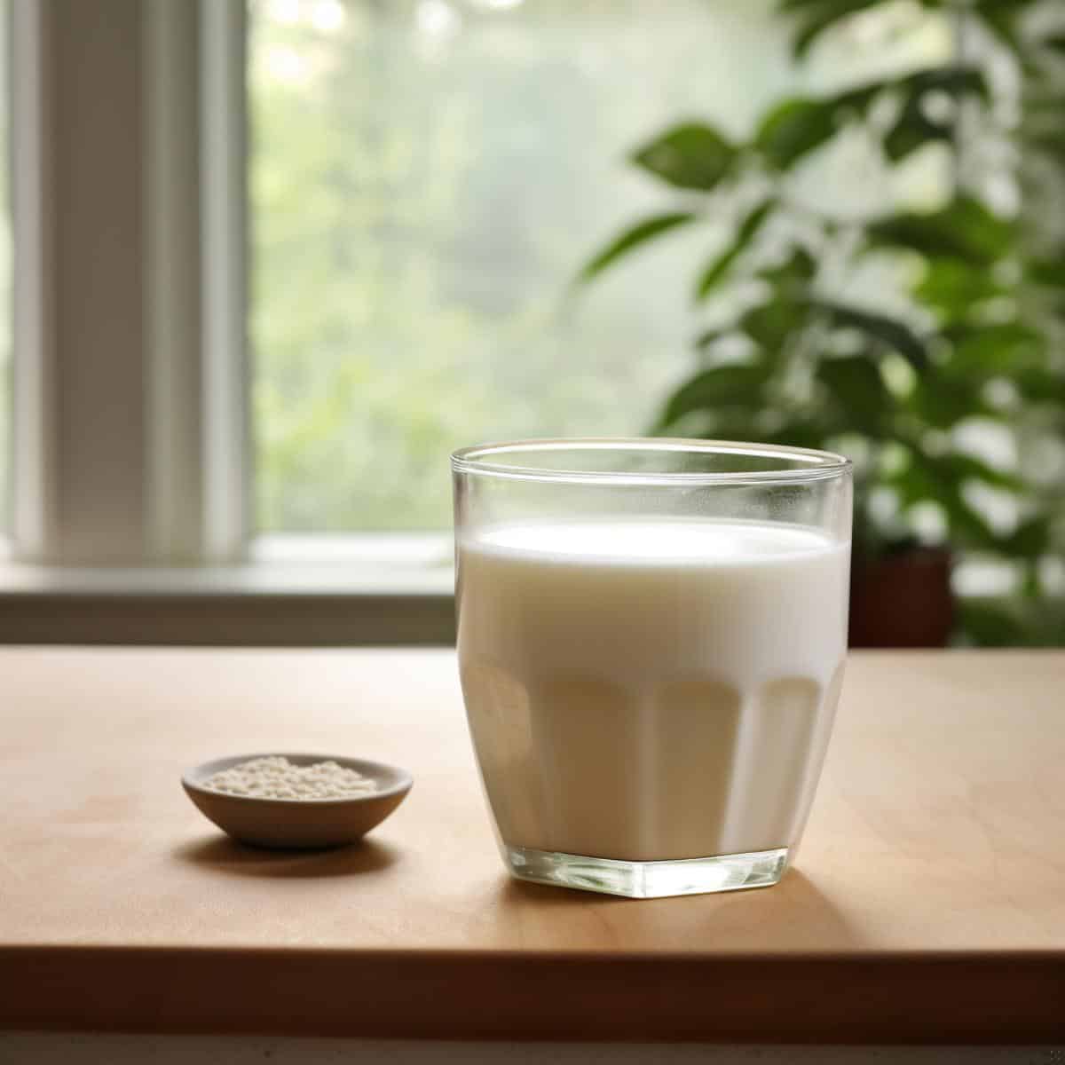 Douzhi on a kitchen counter