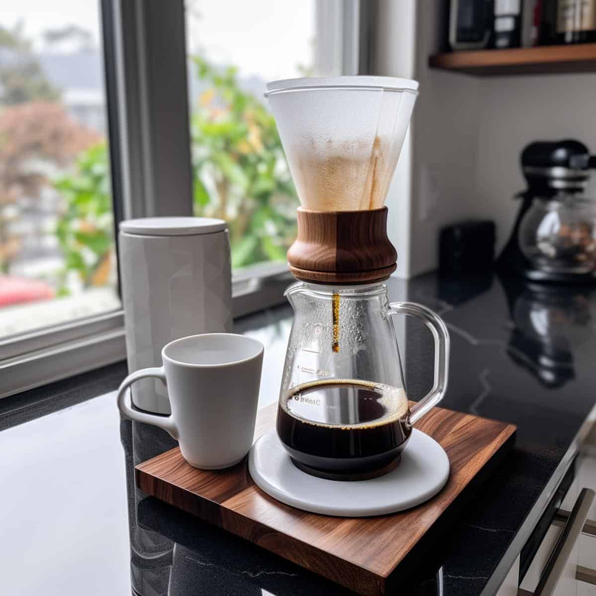 Drip Brewed Coffee on a kitchen counter