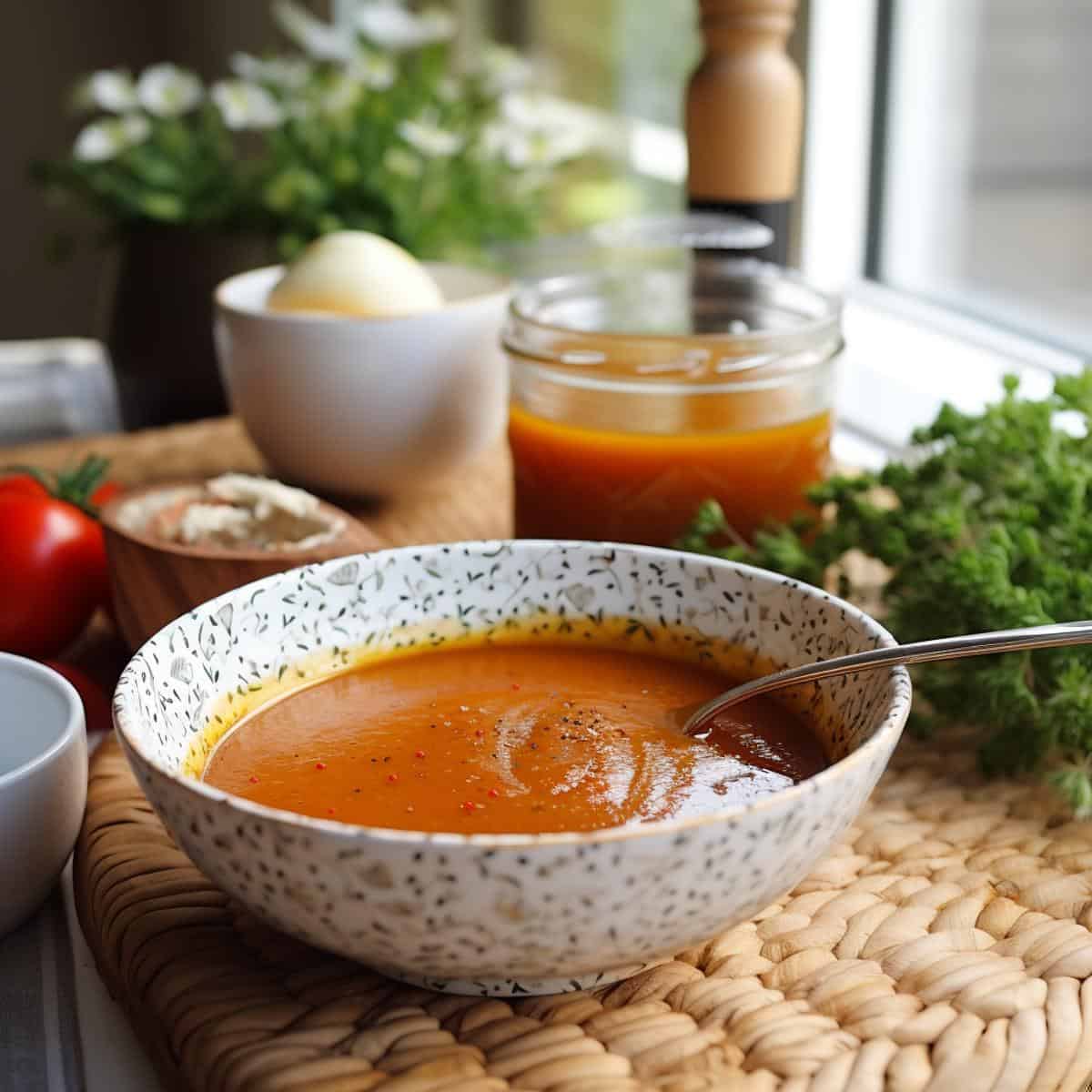 French Dressing on a kitchen counter