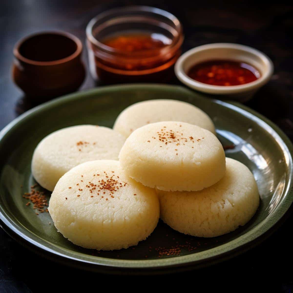 Idli on a kitchen counter