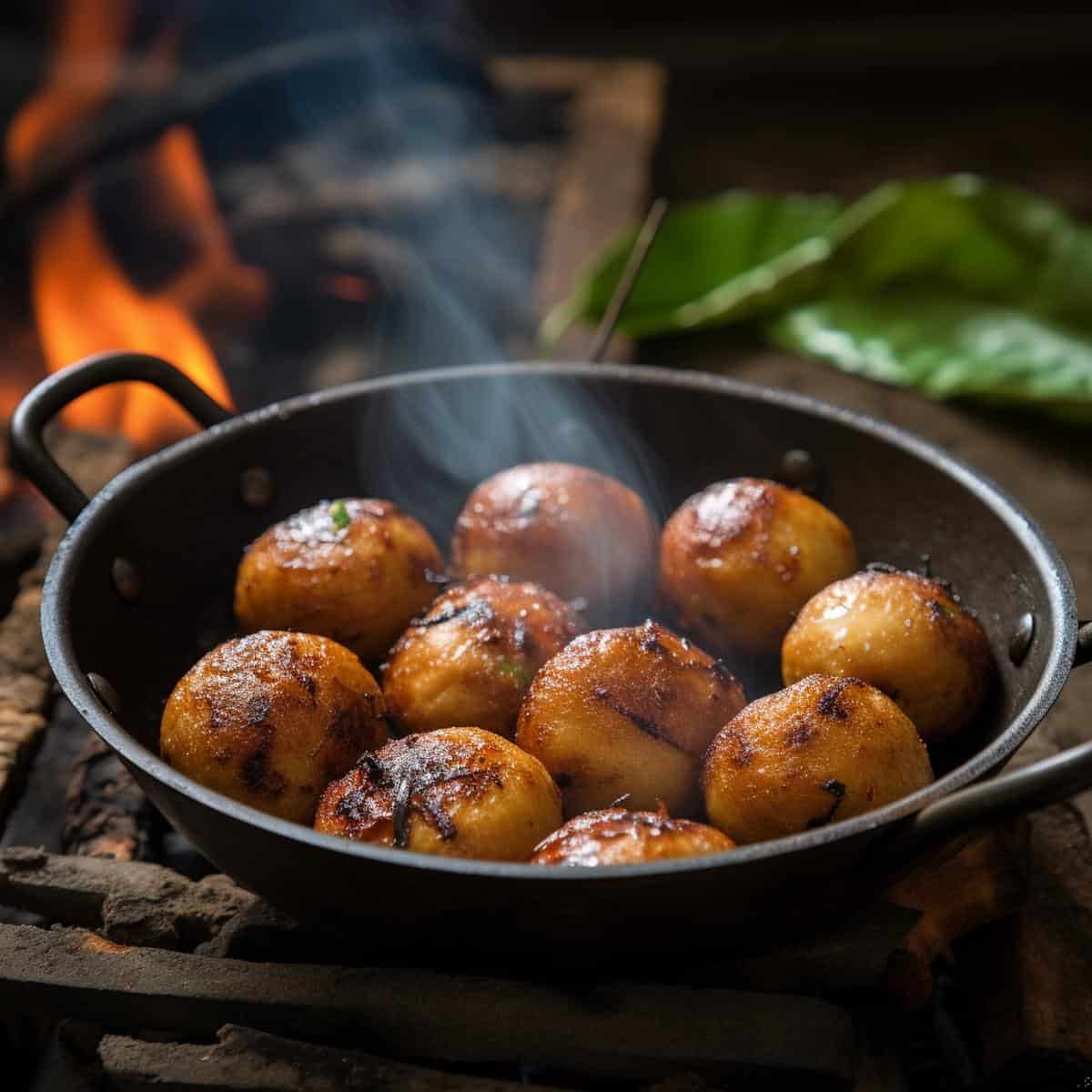 Kuzhi Paniyaram on a kitchen counter