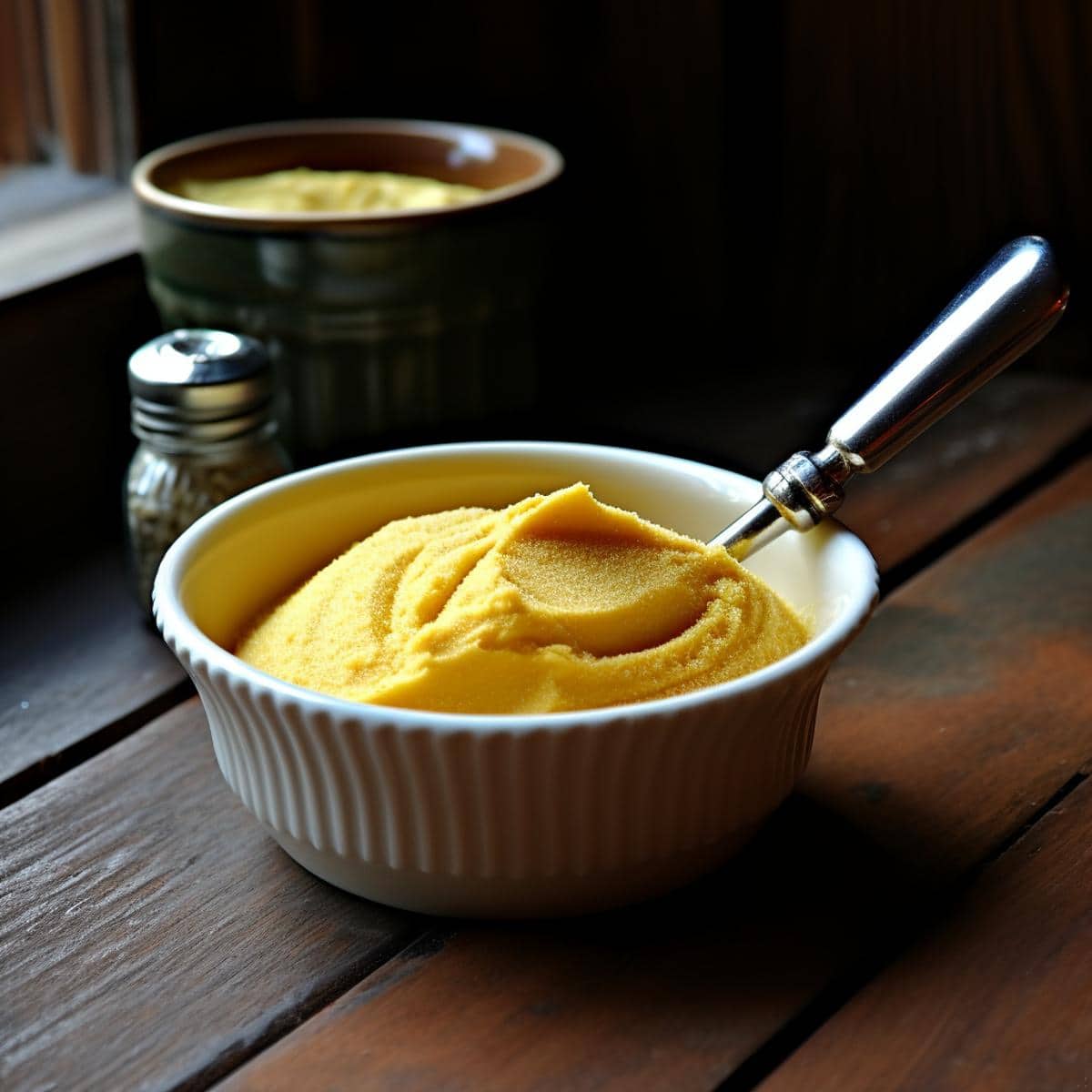Mealy Pop Or Bogobe on a kitchen counter