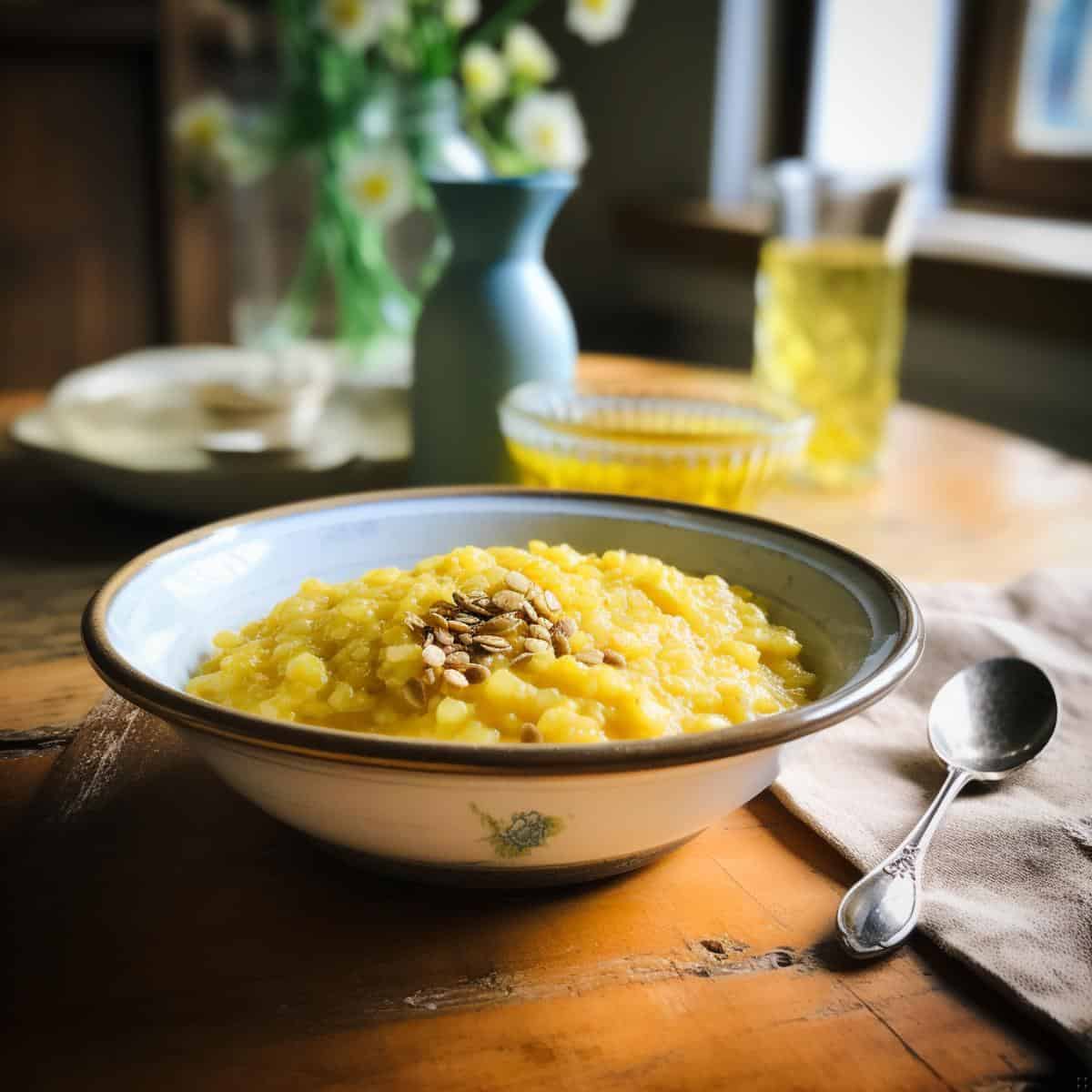 Ogi on a kitchen counter