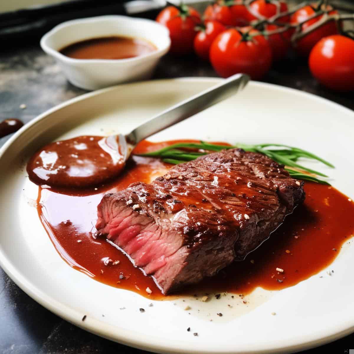 Pan Sauce on a kitchen counter