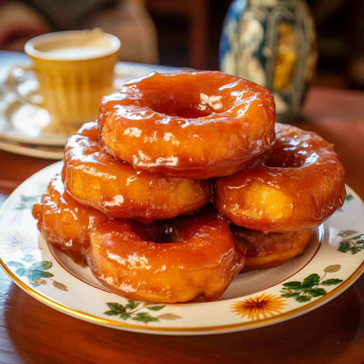 Picarones on a kitchen counter