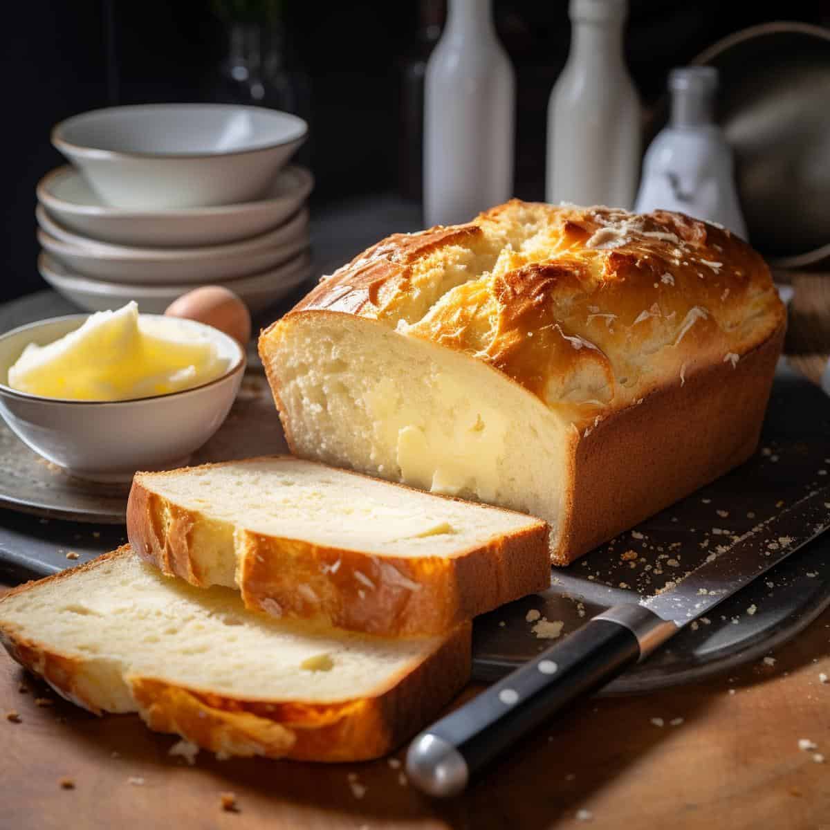 Potato Bread on a kitchen counter