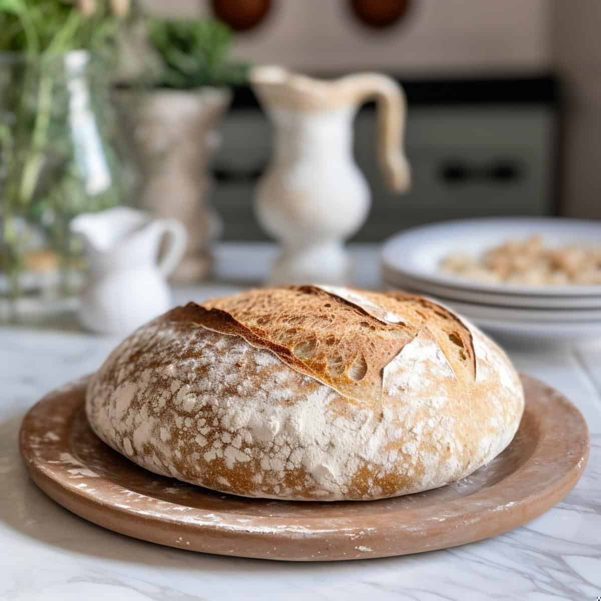 Rewena Bread on a kitchen counter