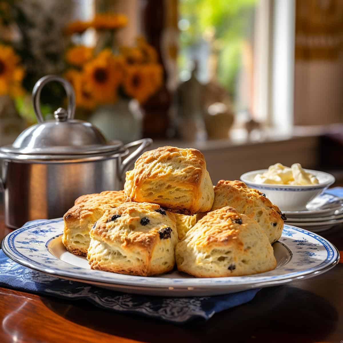 Scone on a kitchen counter
