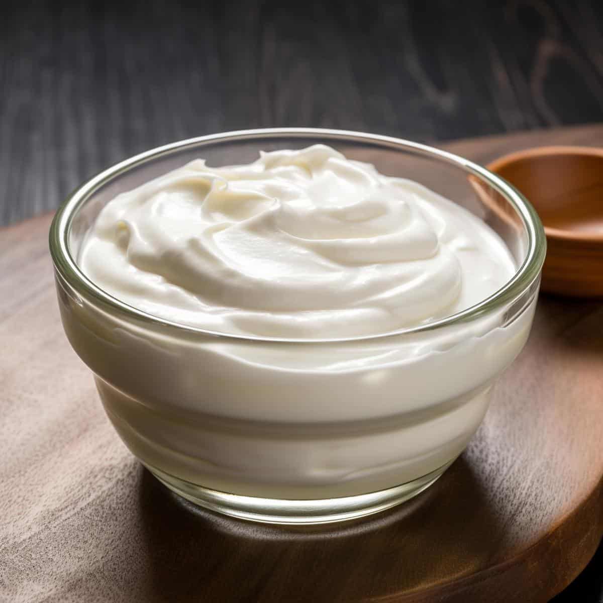 Smetana on a kitchen counter