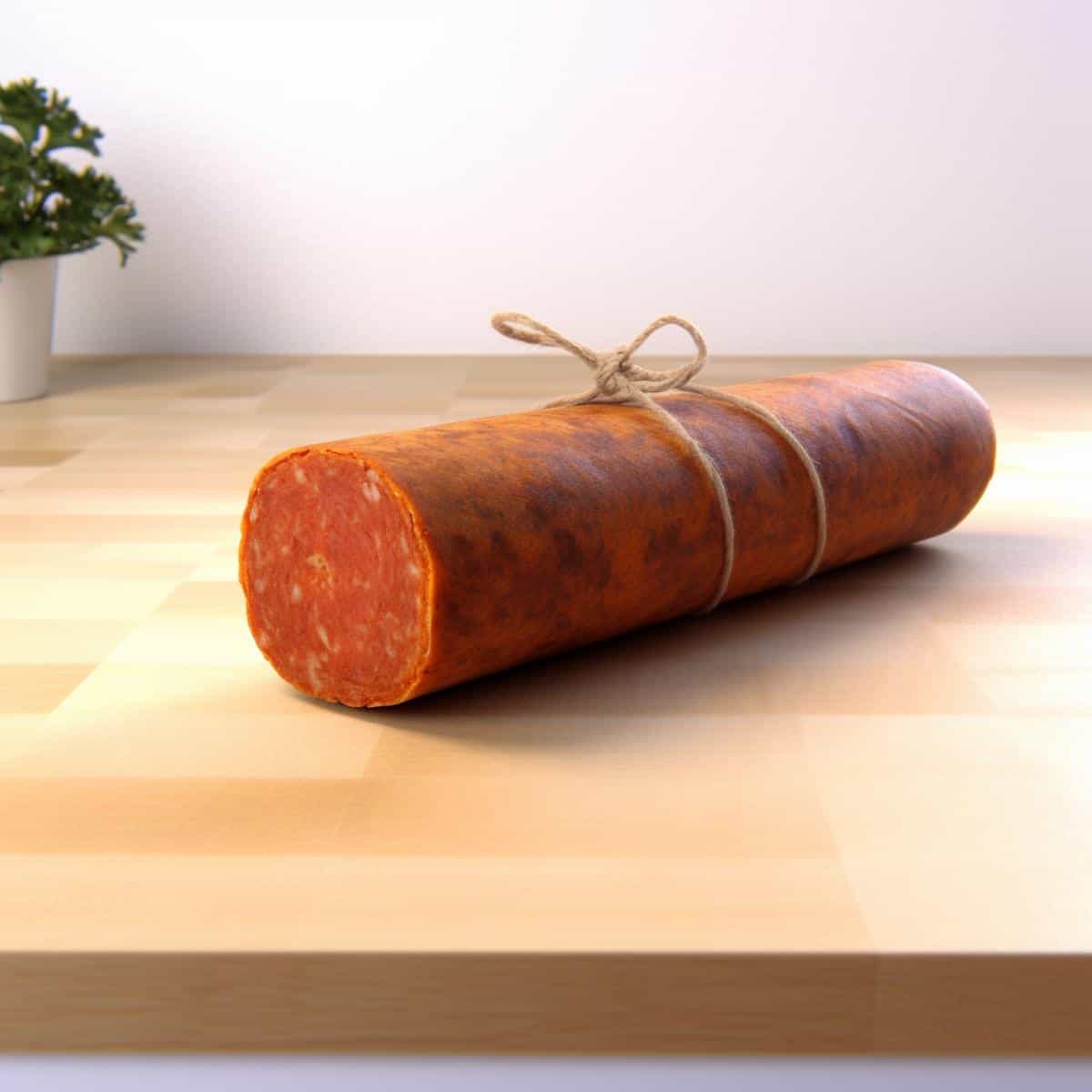 Sobrassada on a kitchen counter