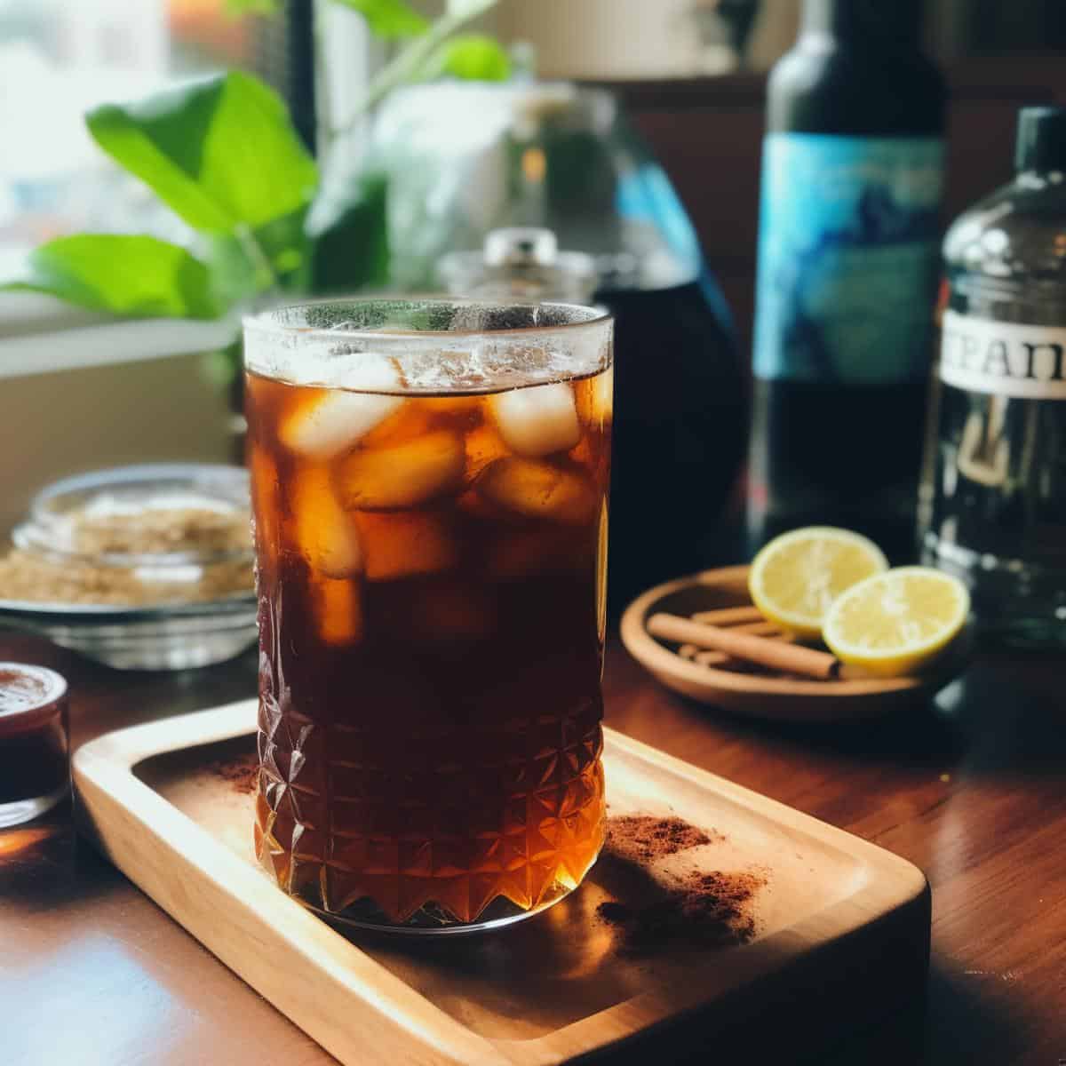 Tamarind Soda on a kitchen counter