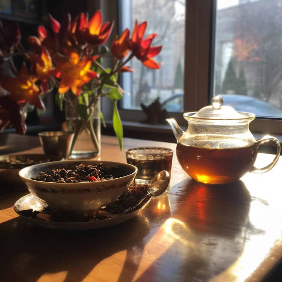 Tibeti on a kitchen counter