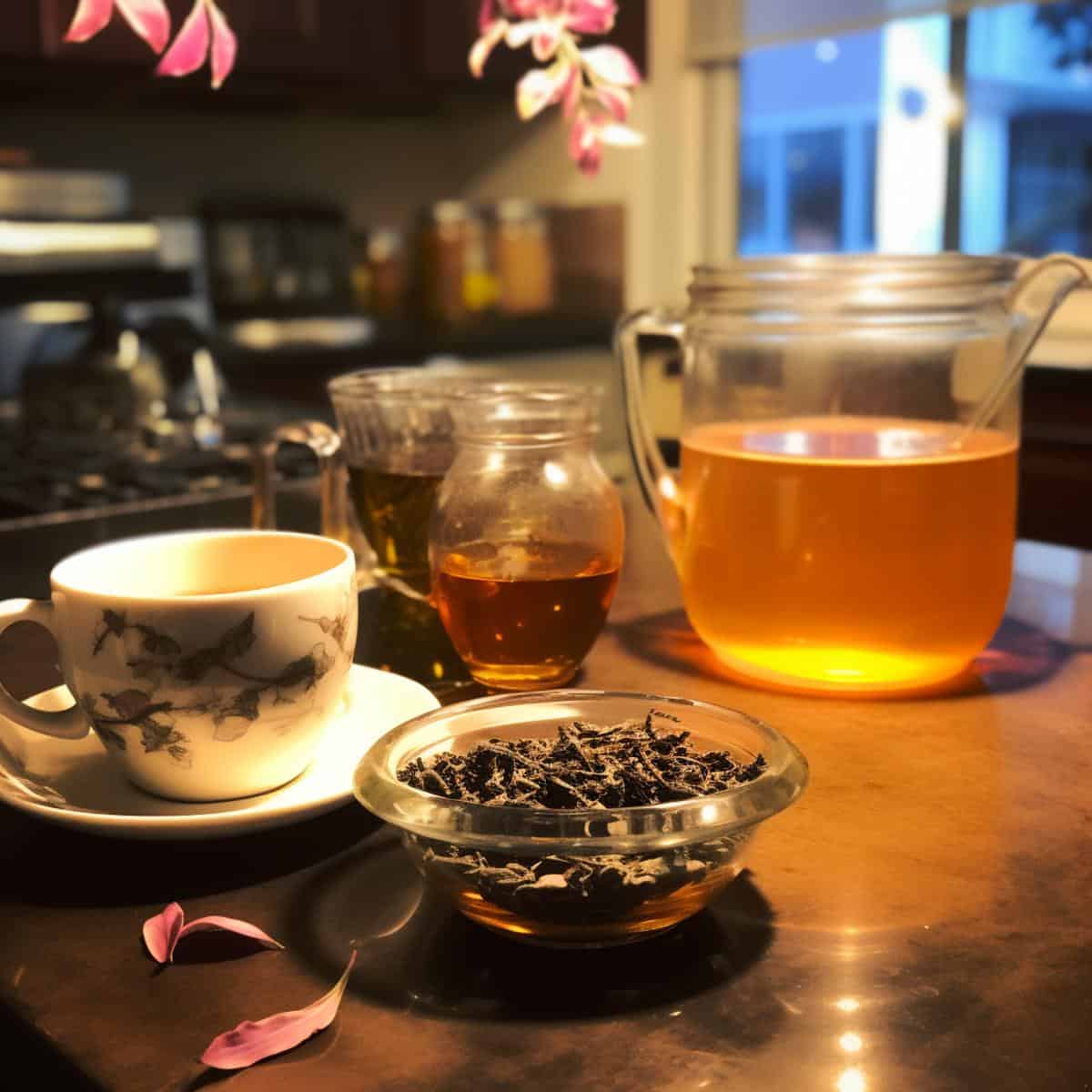 Tieluohan on a kitchen counter