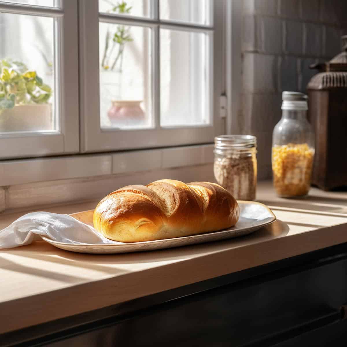 Vienna Bread on a kitchen counter