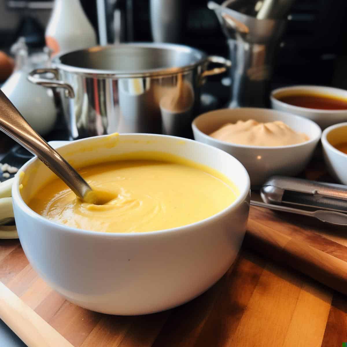 Zabaione on a kitchen counter
