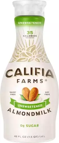 Califia Farms - Unsweetened Almond Milk, 48 Oz, Dairy Free, Vegan, Plant Based