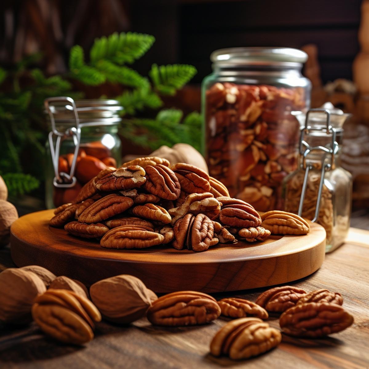 Pecan Nuts on a kitchen counter