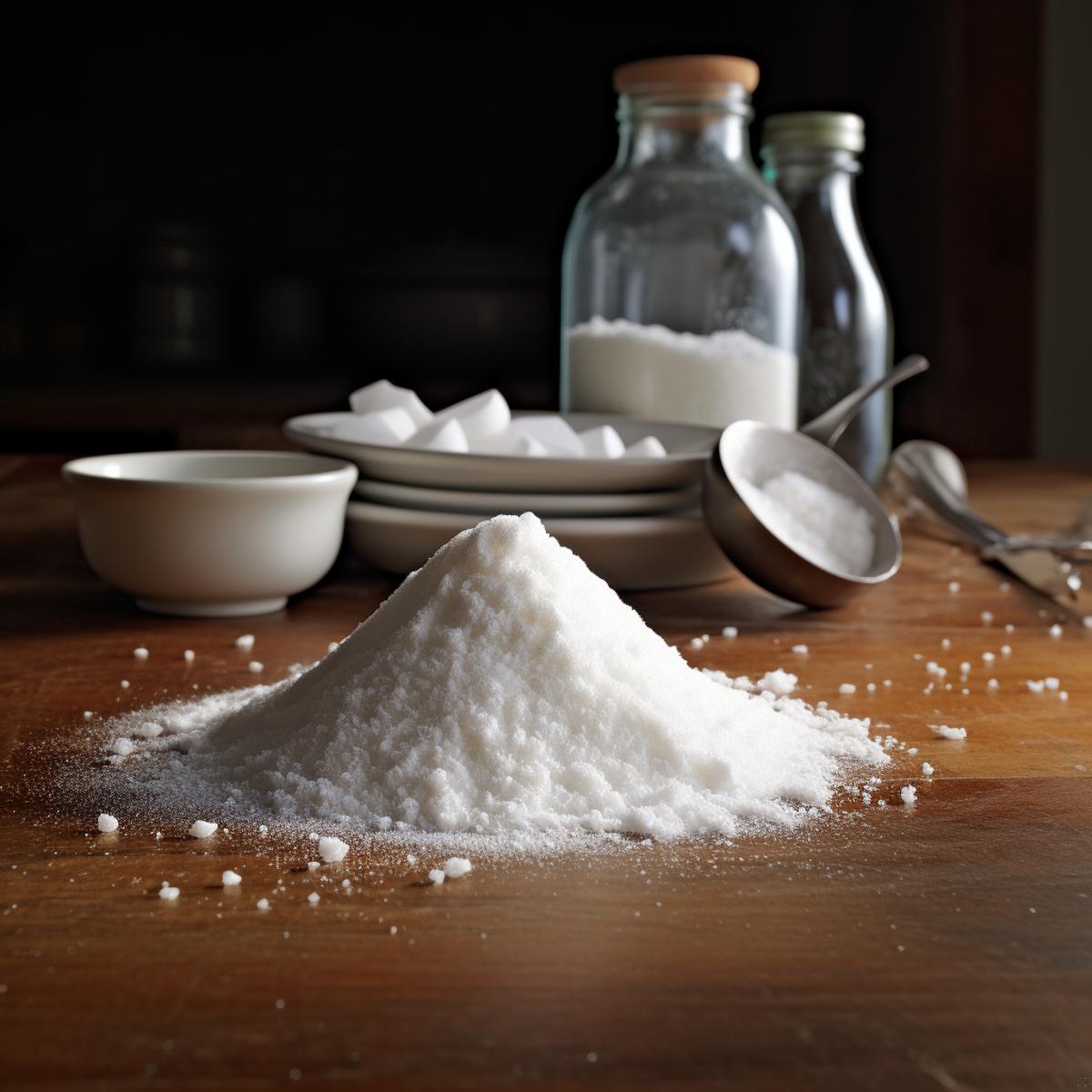 Aspartame on a kitchen counter