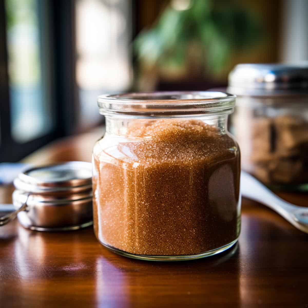 Brown Sugar on a kitchen counter