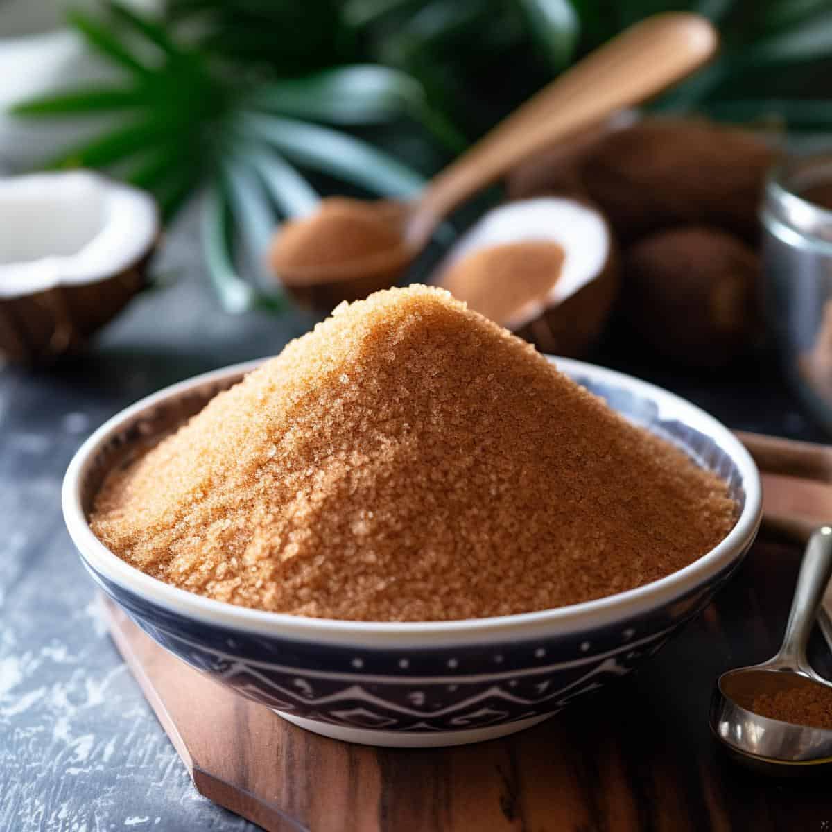 Coconut Sugar on a kitchen counter