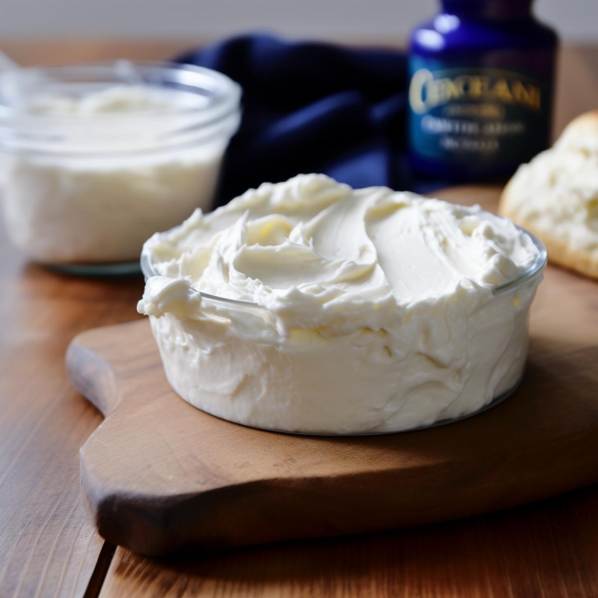 Cream Cheese on a kitchen counter