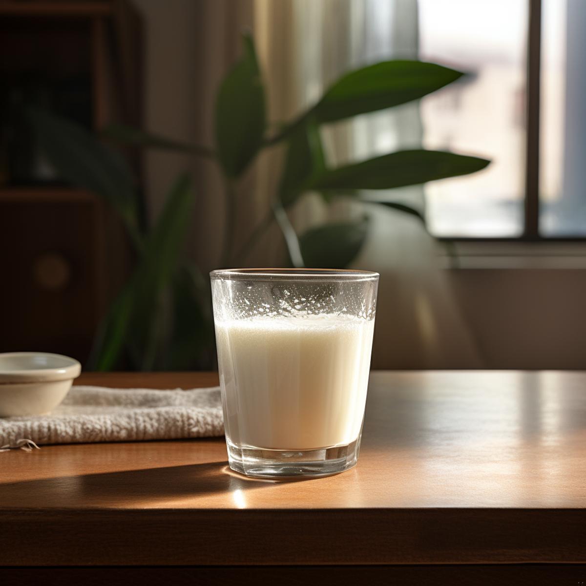 Rice Milk on a kitchen counter