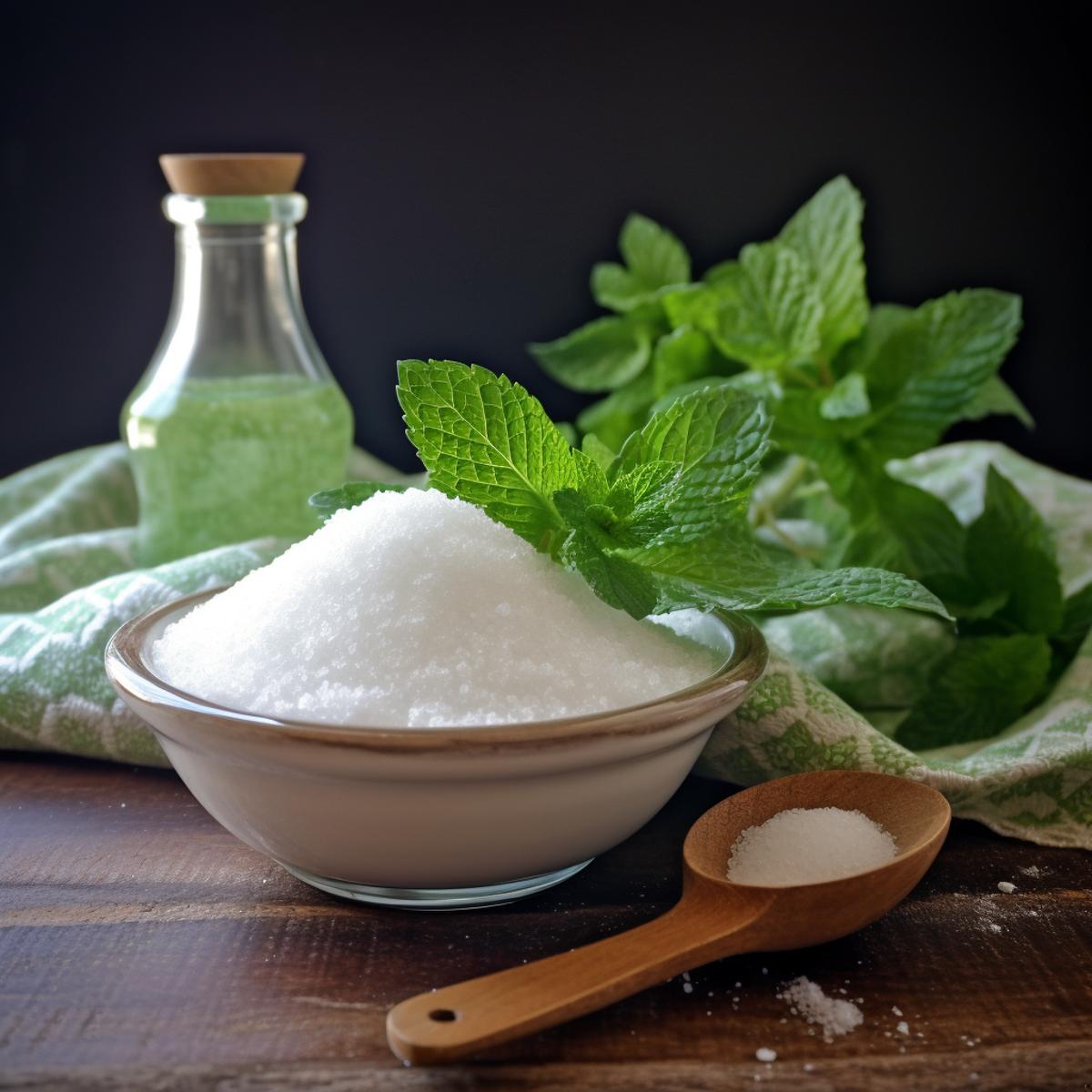 Stevia on a kitchen counter