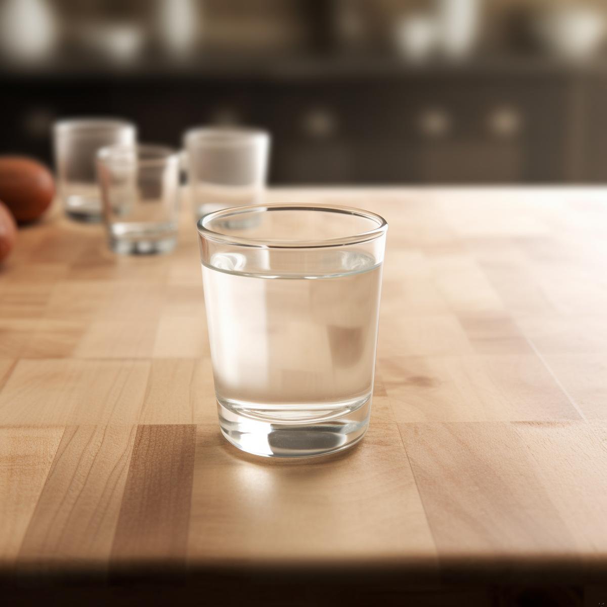 Vodka on a kitchen counter