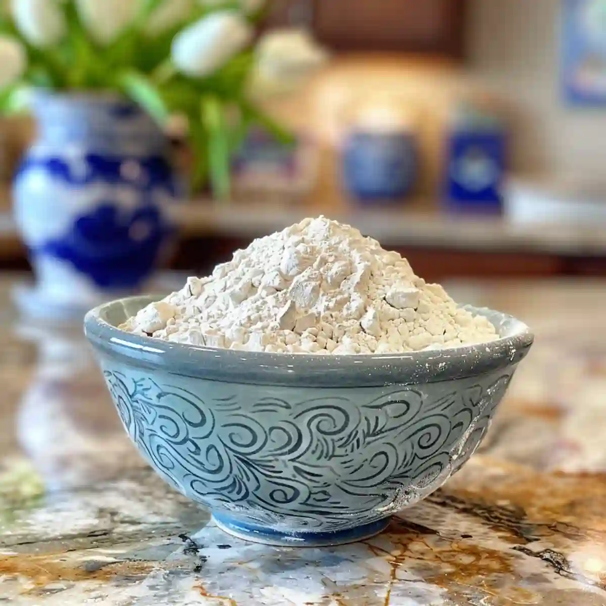 Arrowroot Powder on a kitchen counter