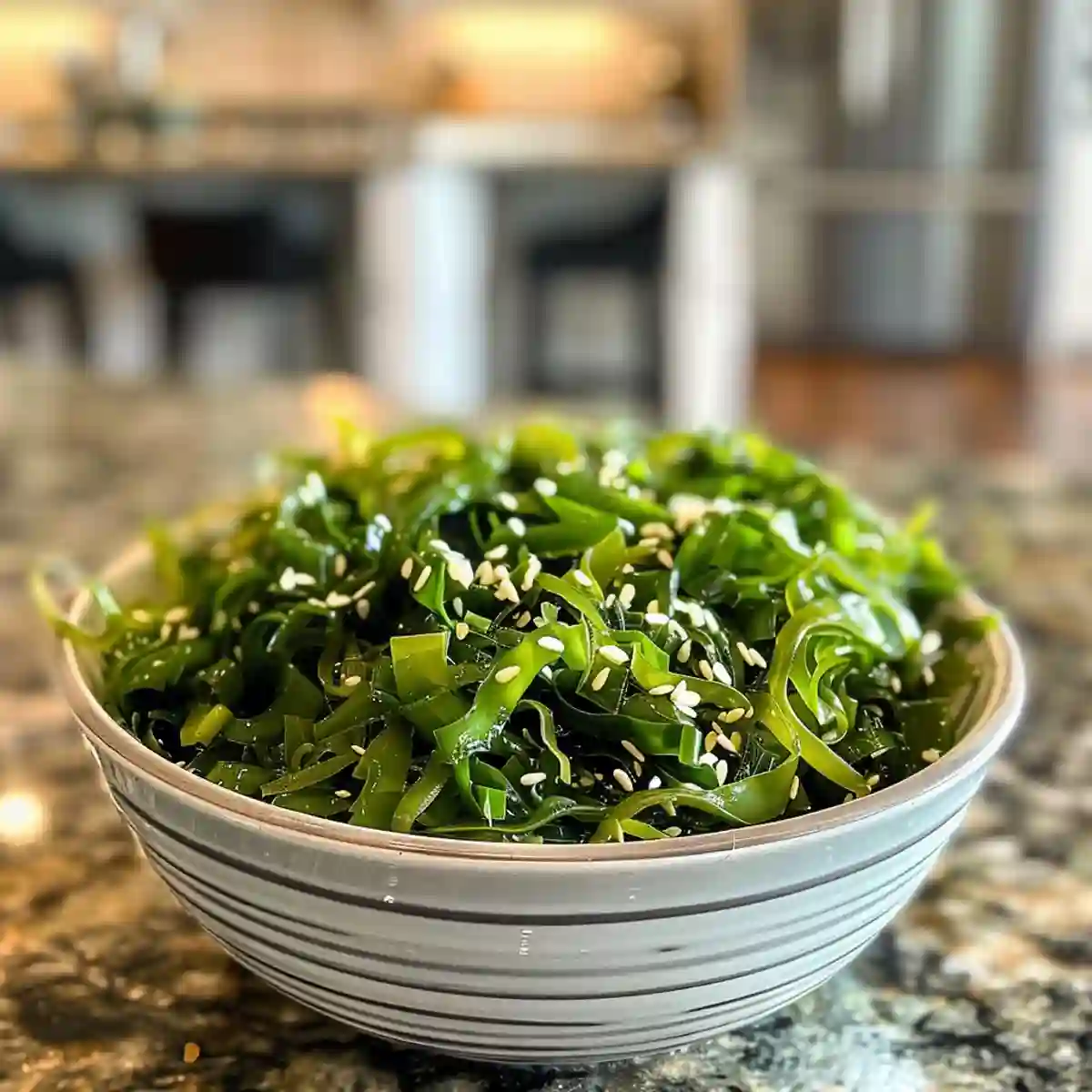 Seaweed on a kitchen counter