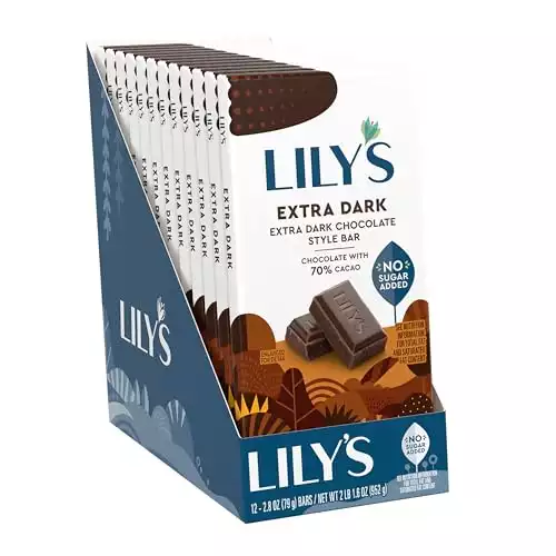 LILY'S Extra Dark Chocolate Style No Sugar Added