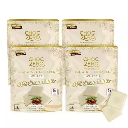 ChocZero Keto White Chocolate - No Sugar Added, Low Carb