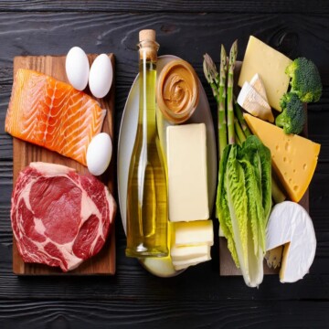 Keto food groups arranged into different categories